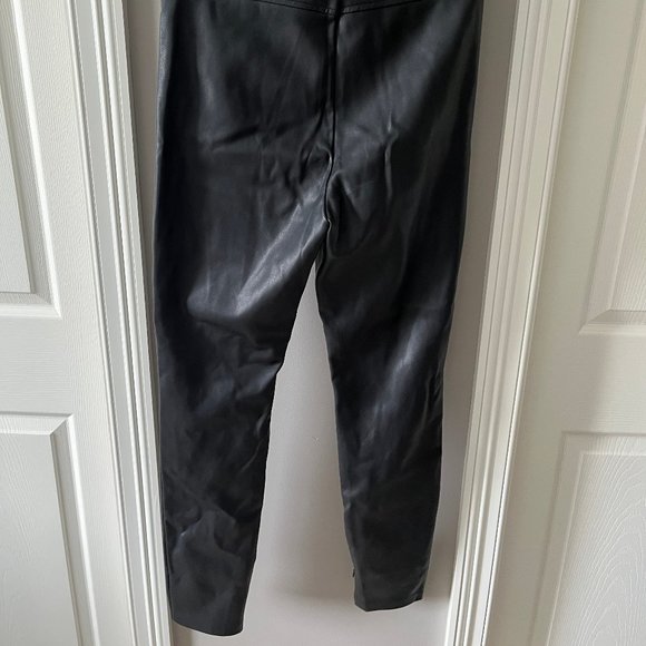 ZARA Black Leather Pants - Picture 3 of 4